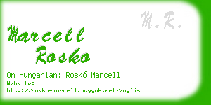 marcell rosko business card