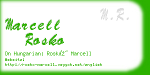 marcell rosko business card